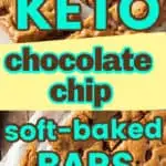 keto chocolate chip cookie bars soft baked
