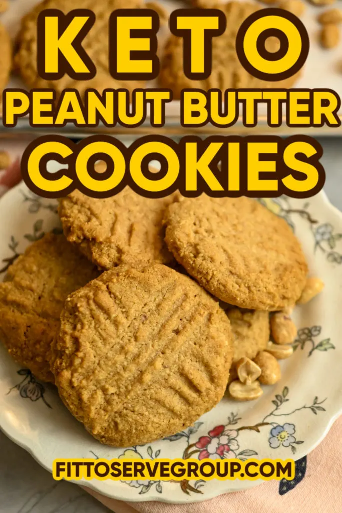 keto peanut butter cookies made with almond flour