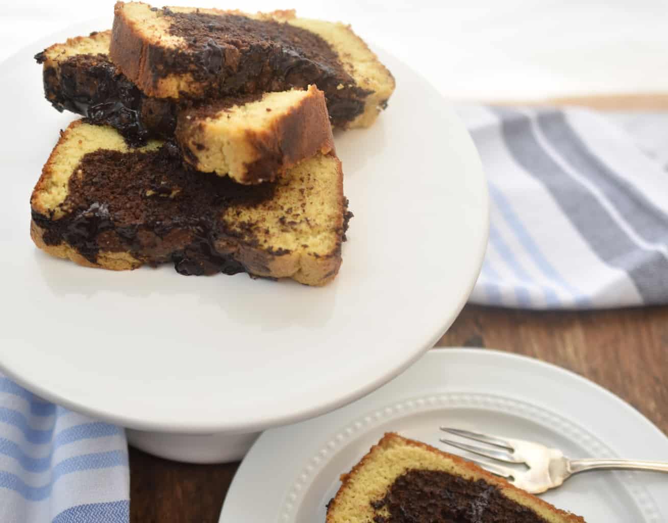 low carb mocha marble cake