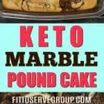 It's a recipe for keto marble pound cake. A marble low carb cake that features the flavor of chocolate, vanilla and a little coffee for a rich pound cake.