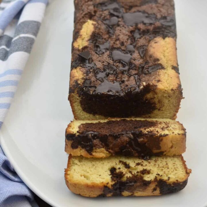 keto marble mocha cake