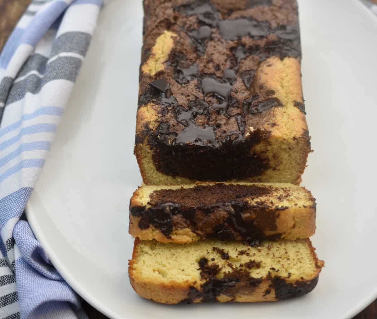 keto marble mocha cake