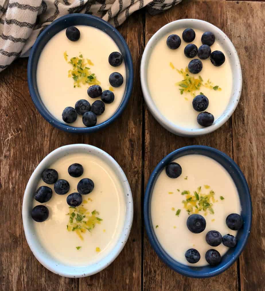 Keto citrus custard posset