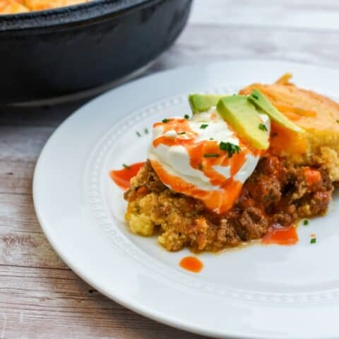 keto tamale pie served