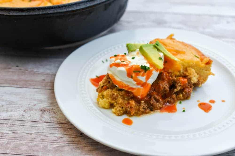 keto tamale pie served