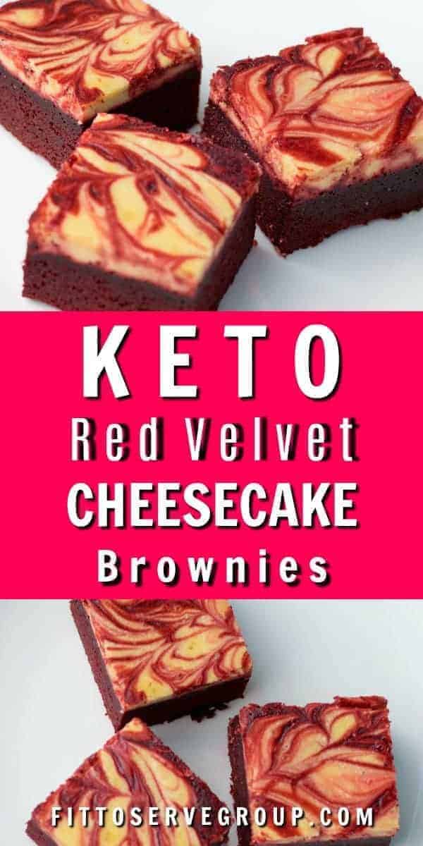 Keto red velvet cheesecake brownies