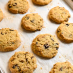 Freshly baked keto chocolate chip cookies