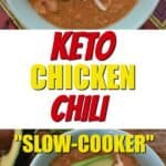 keto chicken chili in crockpot