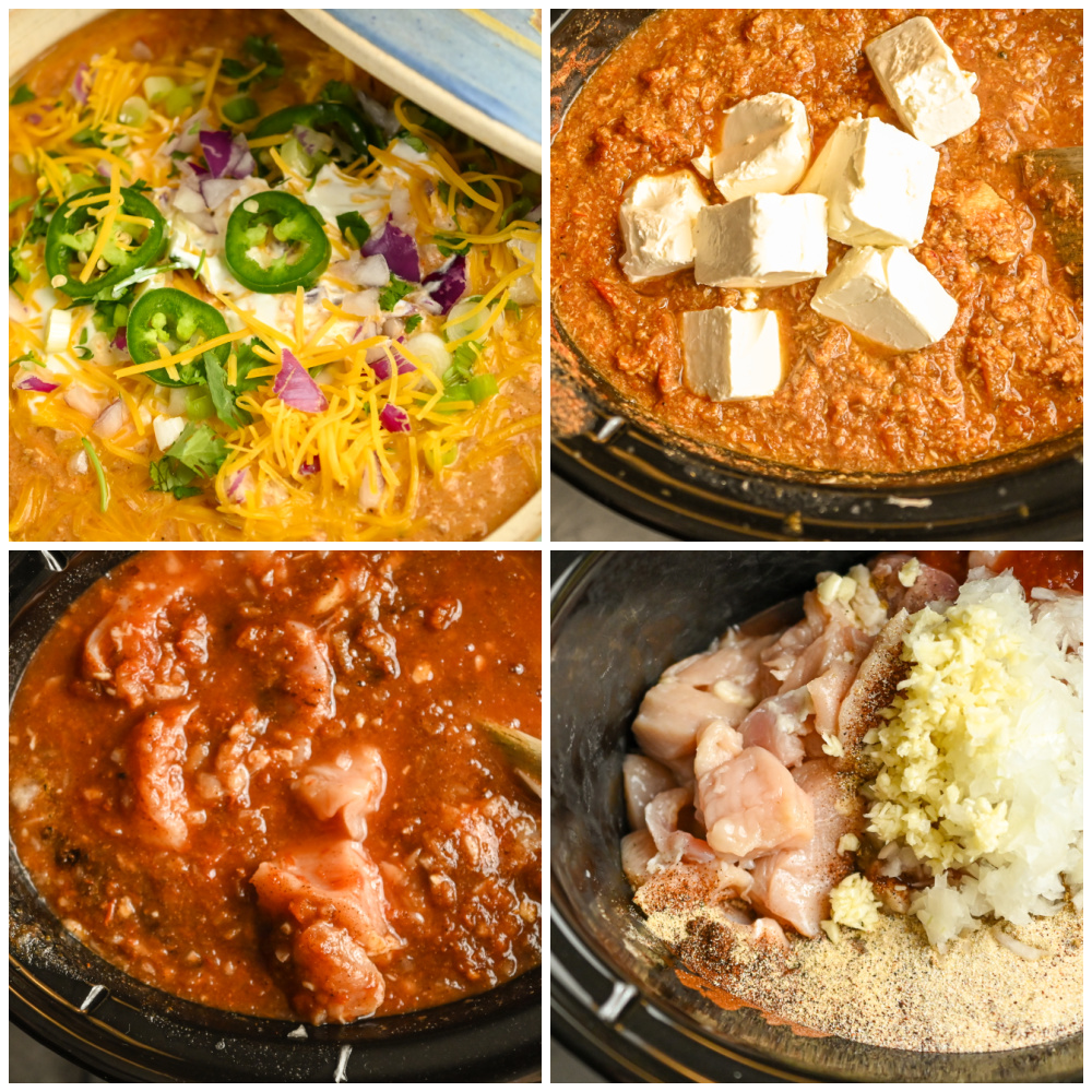 crock pot chicken chili process pictures