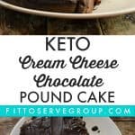 Keto Cream Cheese Chocolate Pound Cake