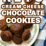 Low carb chocolate cream cheese cookies