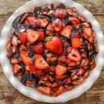 keto no bake chocolate strawberry cheesecake whole pie