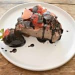keto no bake chocolate strawberry cheesecake
