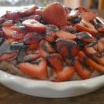 An easy recipe for keto no-bake chocolate strawberry cheesecake