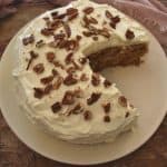 A slice of an ultimate keto carrot cake