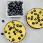 low carb lemon curd blueberry cheesecake