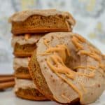 These Keto Pumpkin Cream Cheese Donuts are a pumpkin season delight. Packed with the flavors of Fall they are sure to be a hit. They are grain-free, gluten-free, sugar-free and keto-friendly.