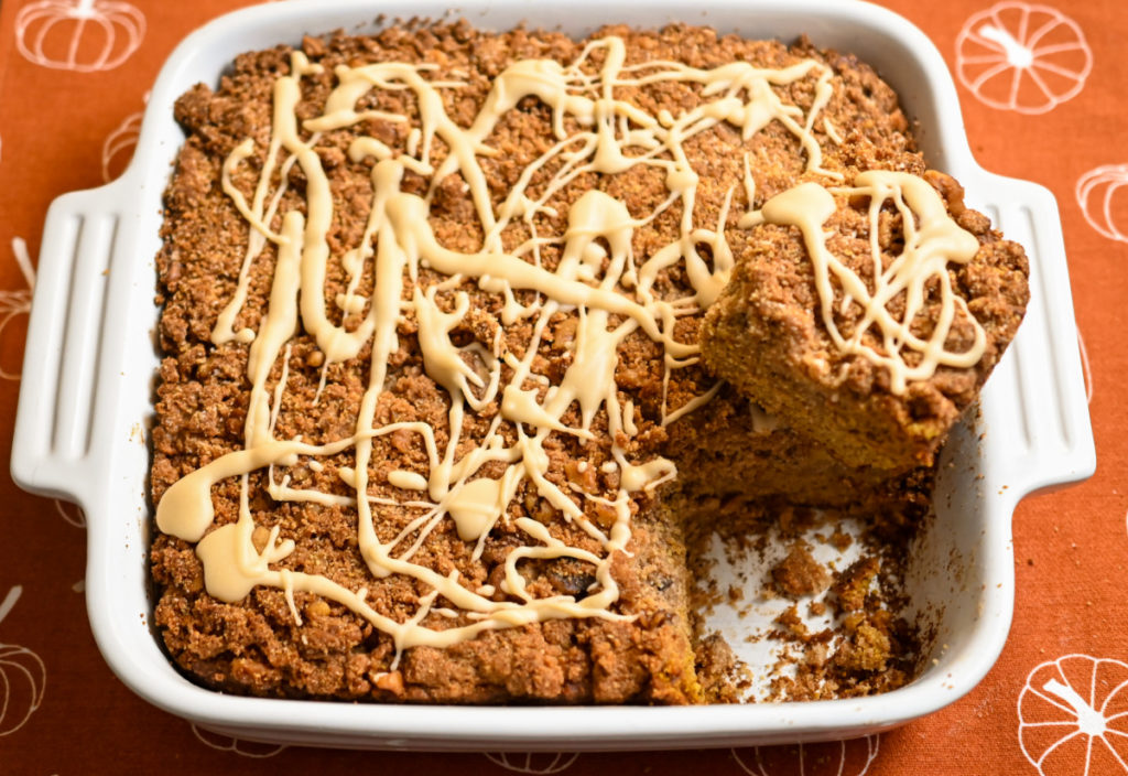 keto pumpkin streusel coffee cake recipe