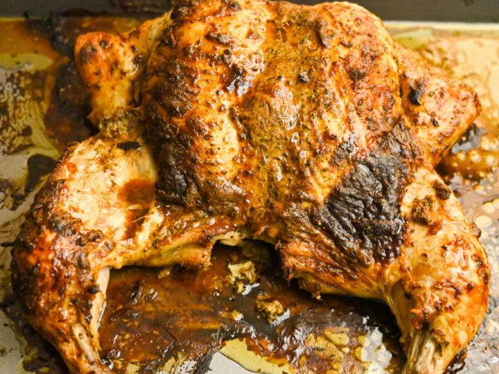 keto spicy mustard roasted chicken