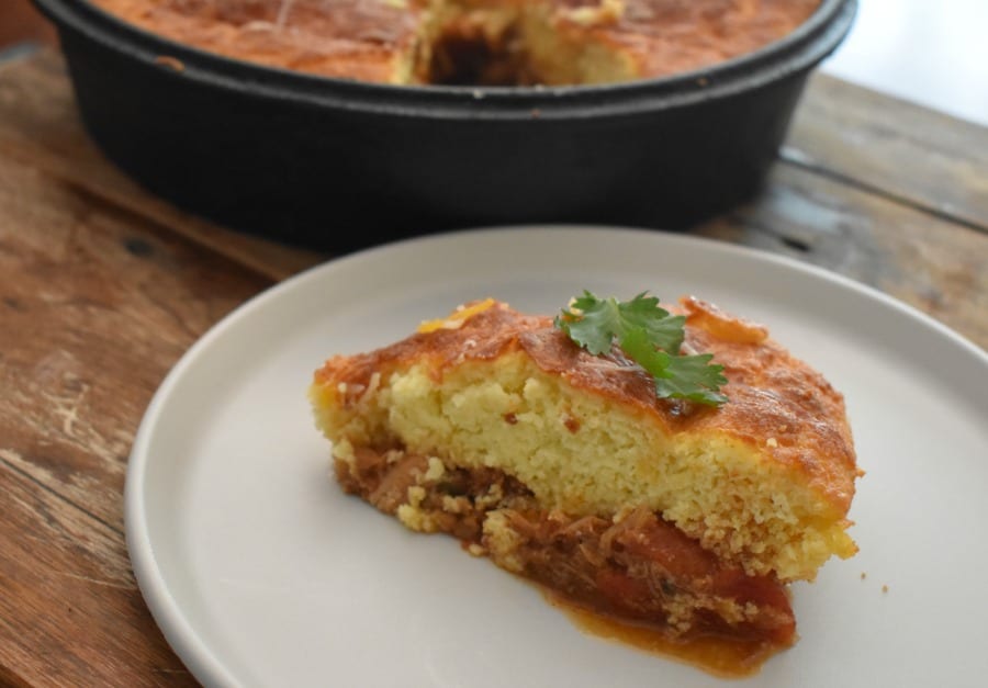 Keto Chicken Chili Cornbread Casserole