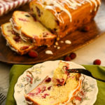 keto cranberry orange bread sliced and served