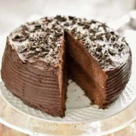 Keto Chocolate Coconut Flour layered cake