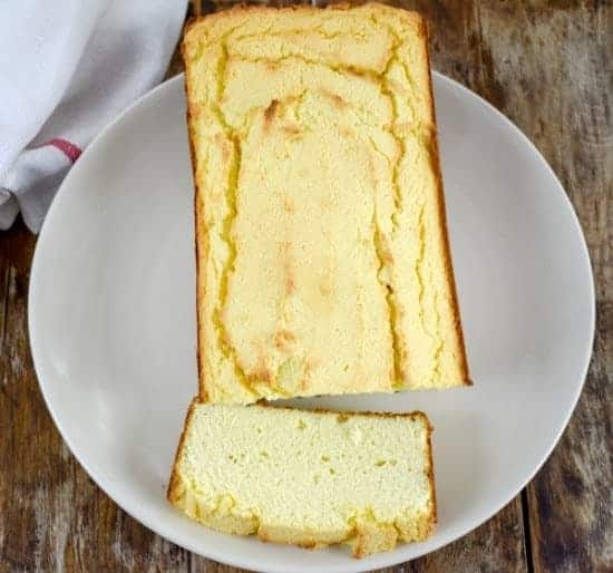 Keto Coconut Cream Cheese Pound Cake Is the coconut flour version of our very popular almond flour pound cake. This delicious keto cake is therefore not only sugar-free, grain-free, gluten-free but also nut-free. Ketococonutflourcreamcheesepoundcake #ketopoundcake #lowcarbcake