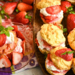 prepared keto strawberry shortcakes served