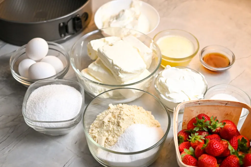 Perfect keto cheesecake ingredients