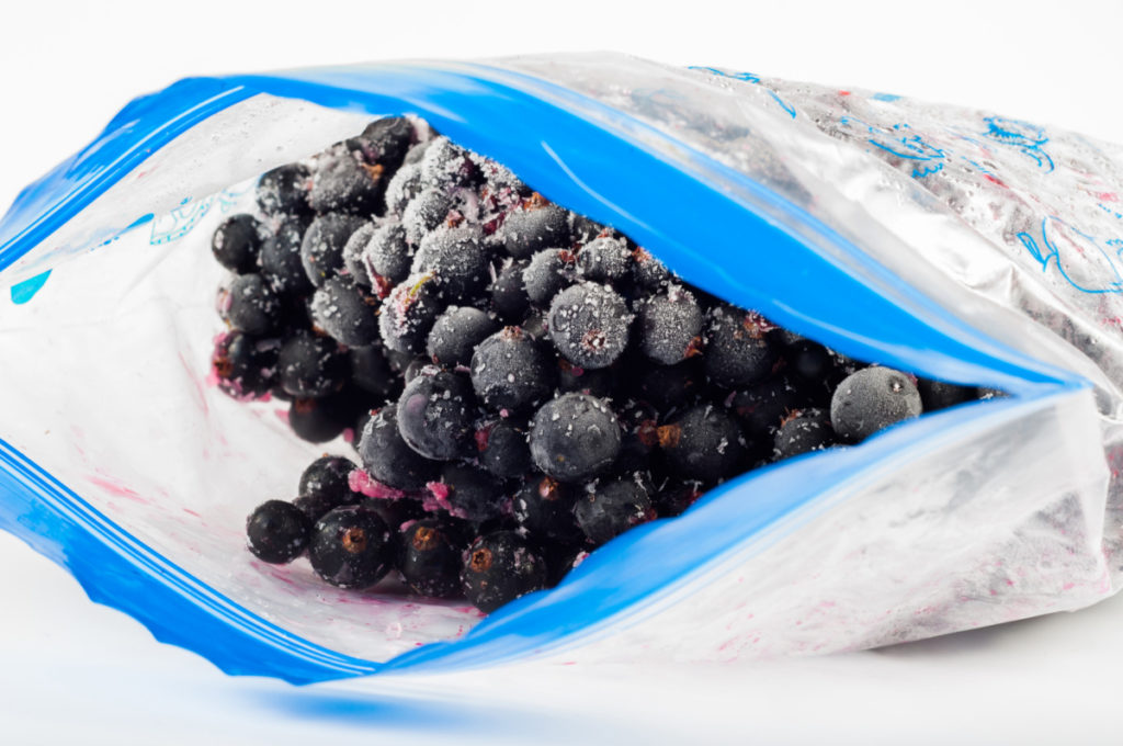 Frozen blueberries