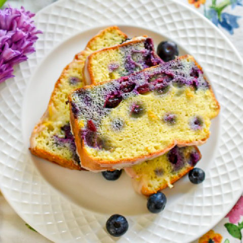 Keto Blueberry Lemon Bread (Gluten-Free)