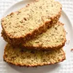 keto high fiber bread loaf three slices