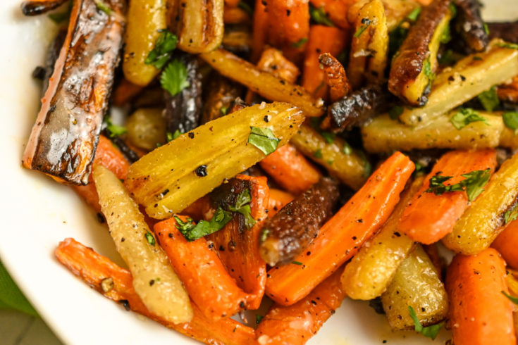 keto roasted glazed carrots