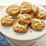 Keto Carrot Cake Cookies-What's great about a healthy version of a carrot cake cookie is that it gives you built-in portion control. These keto-friendly carrot cake cookies are packed with the warm spices of cinnamon, ginger, and nutmeg. And they're texture is spot on. Soft, chewy and everything you love about carrot cake cookies minus the high carbs. #ketocookies #lowcarbcookies #ketocarrotcakecookies