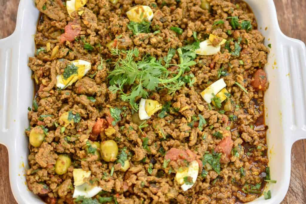Keto Moroccan picadillo is a simple dish that gets its flavor by cooking ground beef with the exotic flavors of Morocco. The warm spices as well as Harissa paste is the basis of this very flavorful dish.