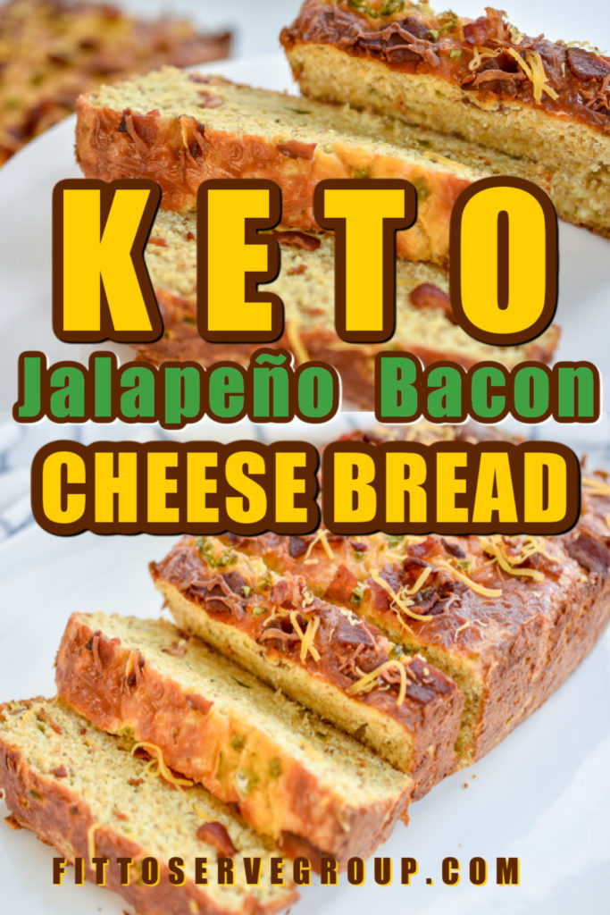 Keto jalapeño bacon cheese bread