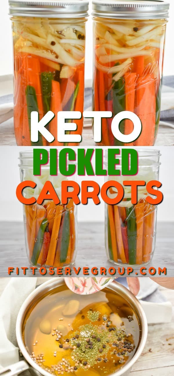 Keto pickled carrots are low in carbs and easy to prepare. It's a quick pickled option and requires only a few basic pantry staples. No canning is required making these a simple low carb condiment you can enjoy often.Â 