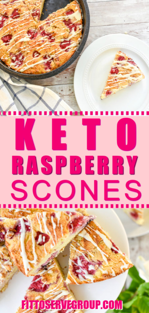 Keto raspberry scones gluten-free & sugar-free