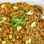 keto Moroccan Picadillo being served