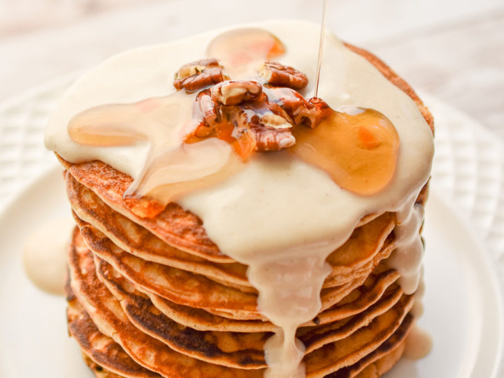 keto carrot cake pancakes made with coconut flour