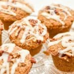 Keto Carrot Muffins are a tender, moist, grain-free, gluten-free, dairy-free, sugar-free treat. Not only are they low in carbs but they are keto-friendly. #ketomuffins #ketocarrotmuffins #ketocarrotcakemuffins #lowcarbmuffins #lowcarbcarrotcakemuffins