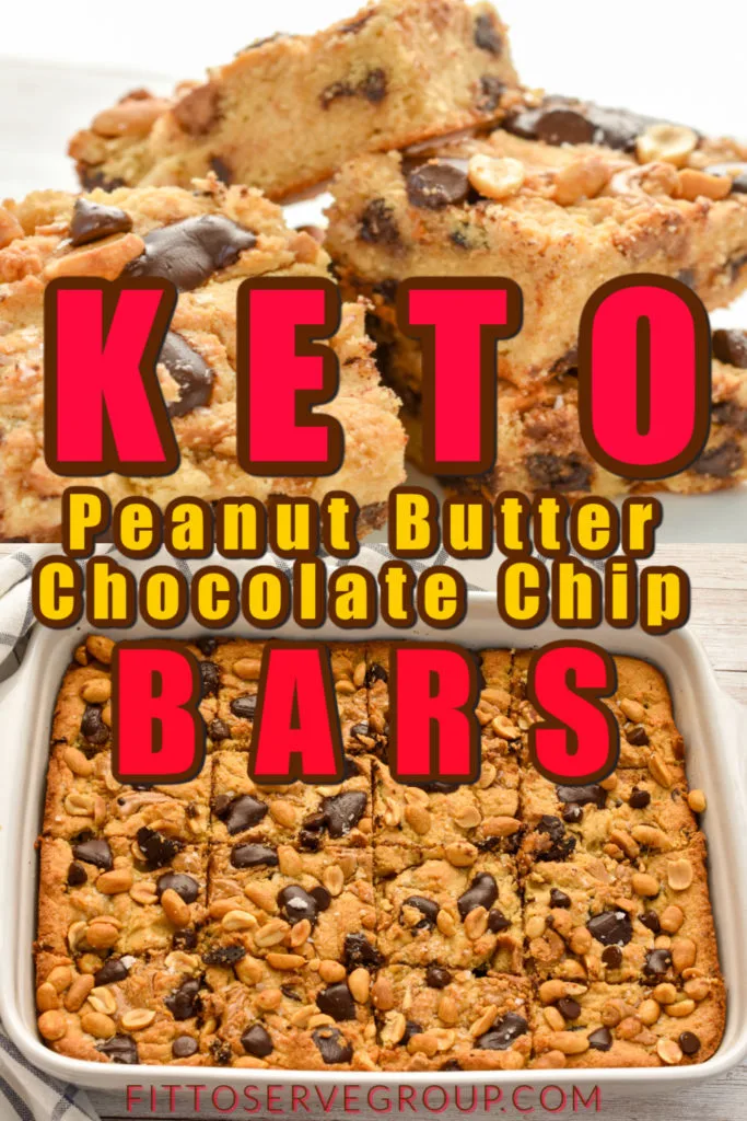 Low-carb peanut butter chocolate chip bars