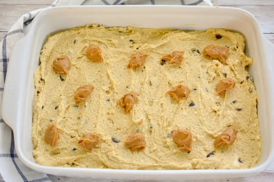 Keto peanut butter chocolate chip process picture