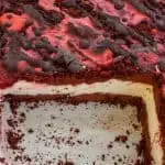 low carb red velvet ice cream cake all the flavor we love about this classic dessert minus all the carbs. It's grain-free, gluten-free, sugar-free and deliciously easy. #ketocake #lowcarbcake #ketoicecreamcake #lowcarbicecreamcake #ketoredvelvetcake #lowcarbredvelvetcake