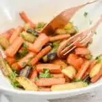 These delicious keto roasted glazed carrots make the perfect side-dish for the holidays. They are much lower in carbs than the traditional glazed carrot dish. #ketocarrotrecipe #ketoglazedcarrots #lowcarbglazedcarrots