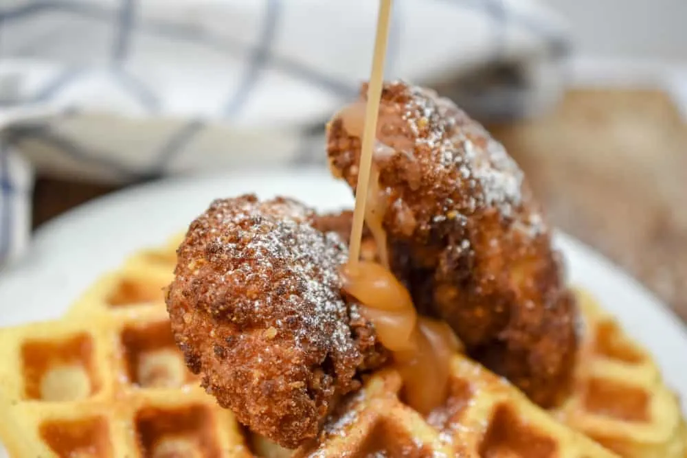 chicken and waffles or chaffles