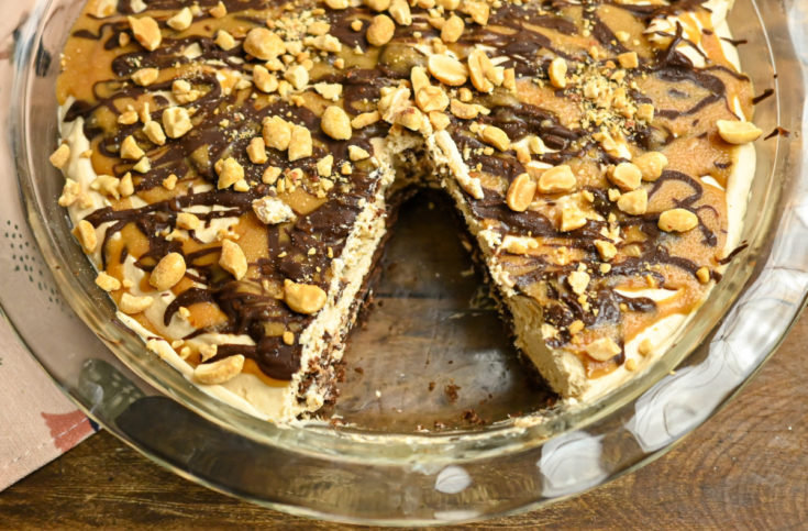 easy keto no bake peanut butter chocolate pie