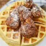 This keto chicken and waffles rivals its high carb counterpart in flavor. However, this is a delicious option has only a fraction of carbs and is keto-friendly. keto chicken and waffles| low carb chicken and waffles| chicken and waffles|chaffles