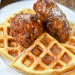 This keto chicken and waffles rivals its high carb counterpart in flavor. However, this is a delicious option has only a fraction of carbs and is keto-friendly. keto chicken and waffles| low carb chicken and waffles| chicken and waffles|chaffles