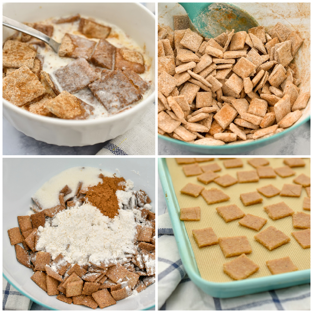 low-carb cinnamon toast cereal process pictures